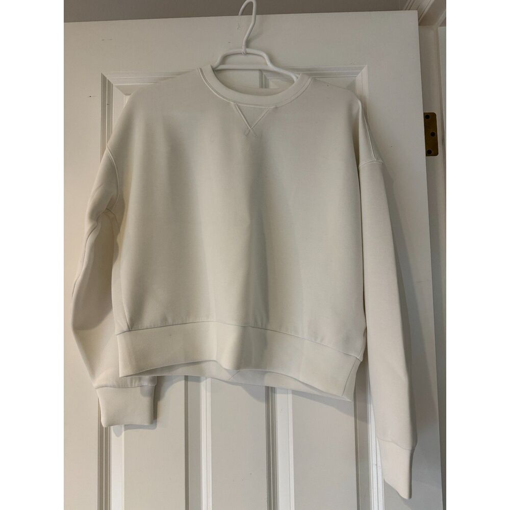 Women's Spanx Air Essentials Crewneck Sweatshirt Top in Powder Size Small